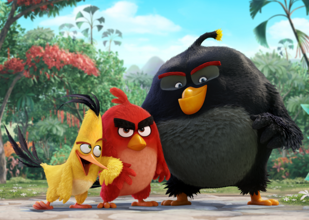 Three birds in The Angry Birds Movie
