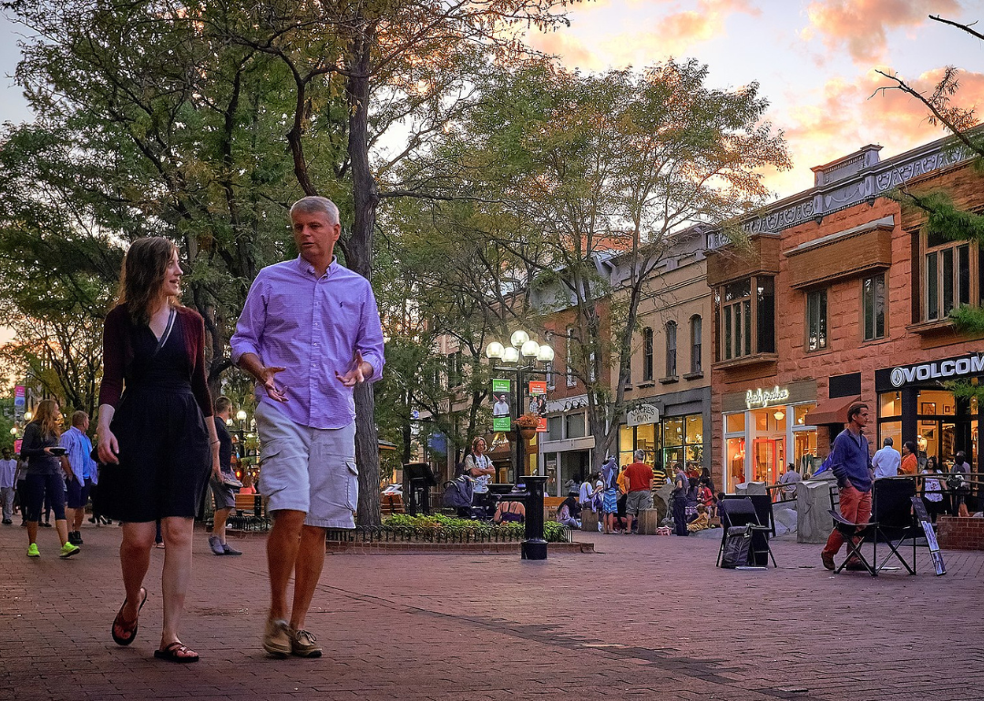 People walking in Boulder, Colorado.