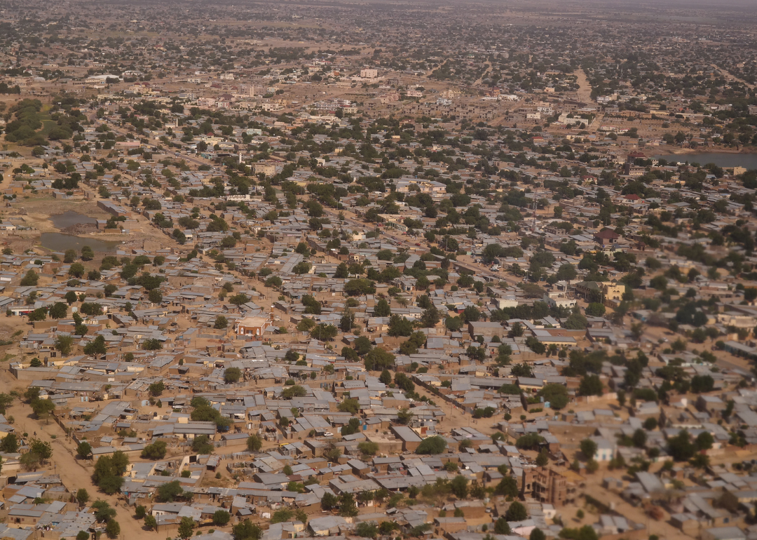 An aerial view of N
