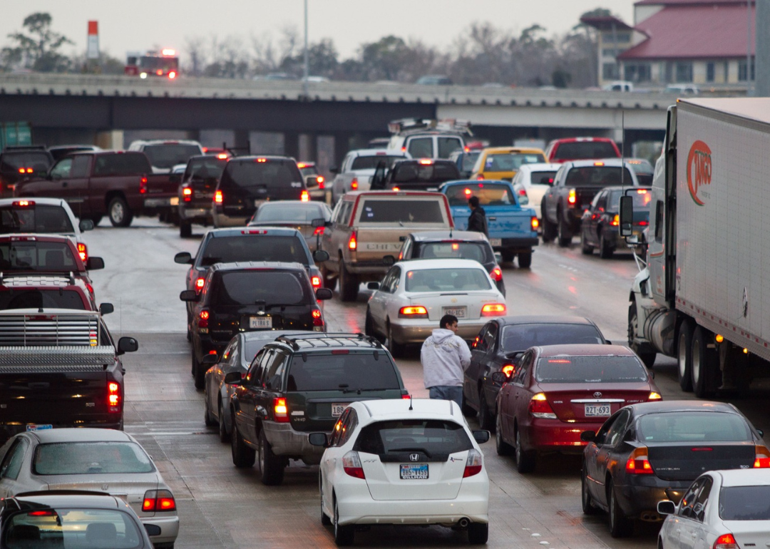 Cars parked in California in 2012.