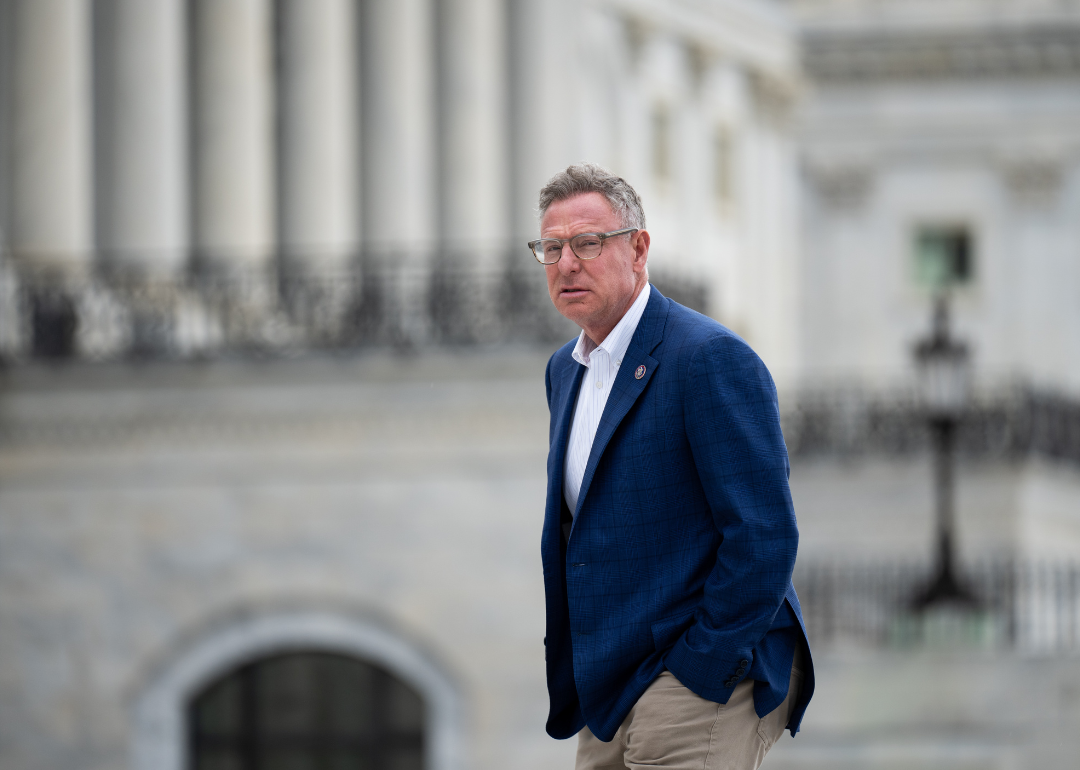 Rep. Scott Peters, D-Calif., walking up the House steps at the Capitol during the last votes of the week on Friday, April 1, 2022.