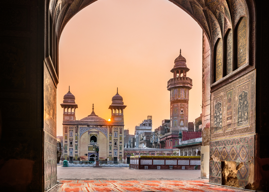 The Wazir Khan Mosque in Lahore, Pakistan
