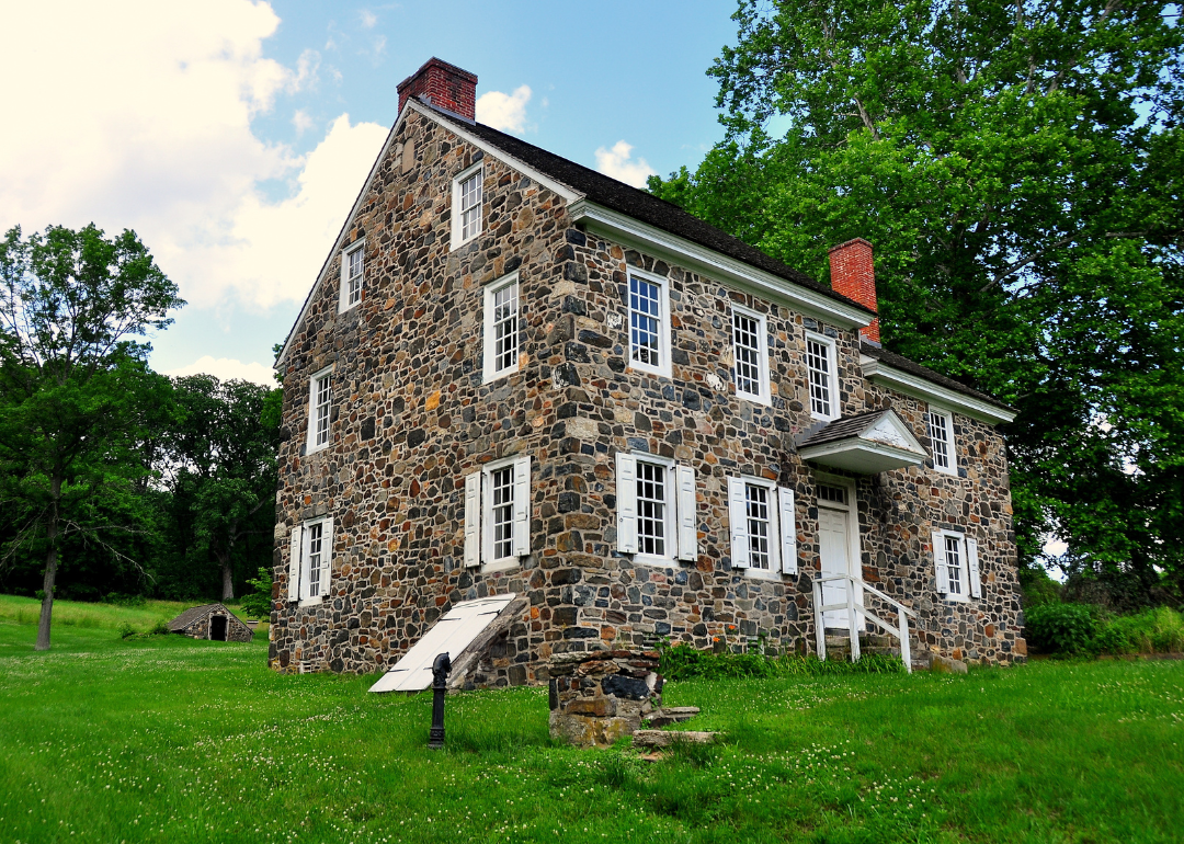 The Benjamin Ring House used as headquarters by General George Washington during the 1777 Revolutionary War Battle of the Brandywine in Chadds Ford Township.