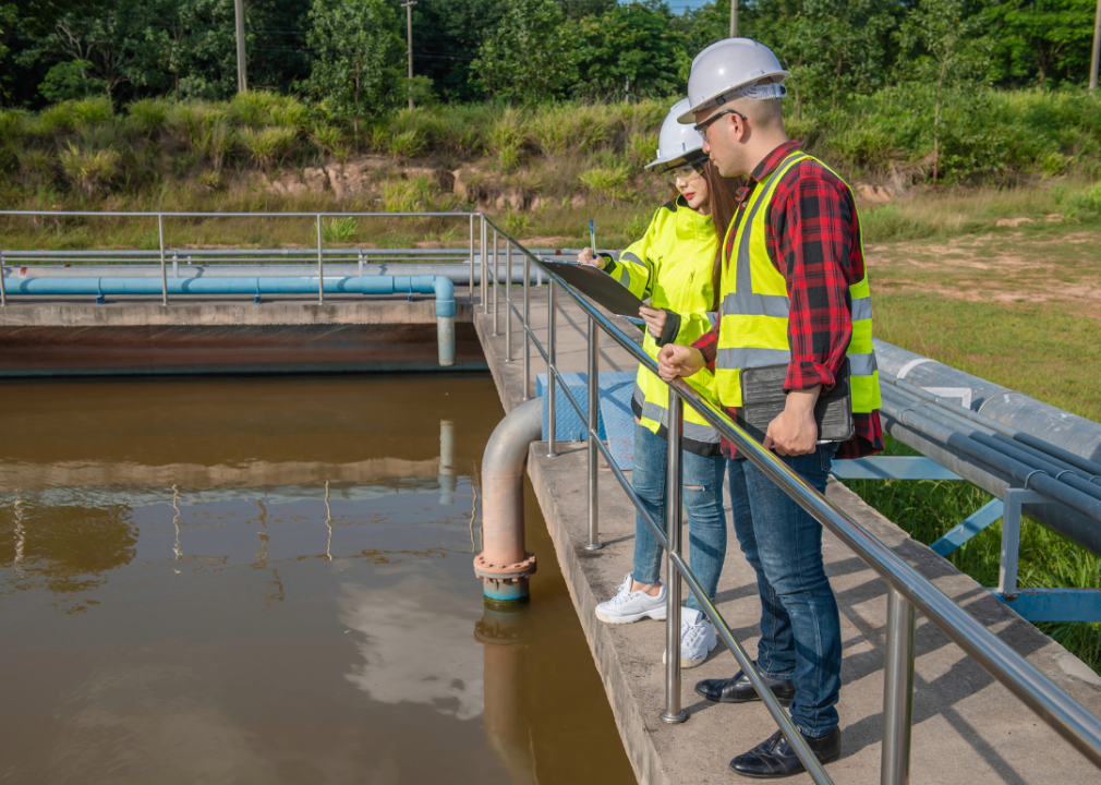 A manager at a water treatment facility