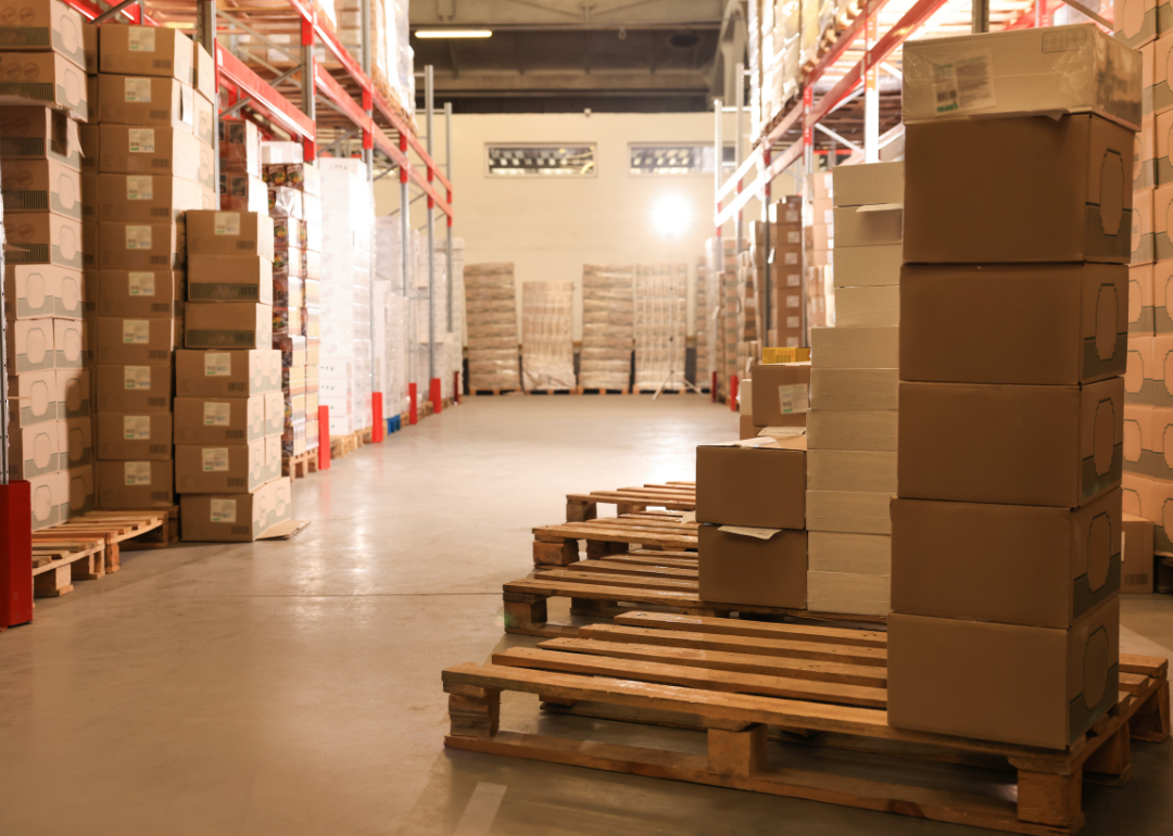 A wholesale warehouse with many packages.