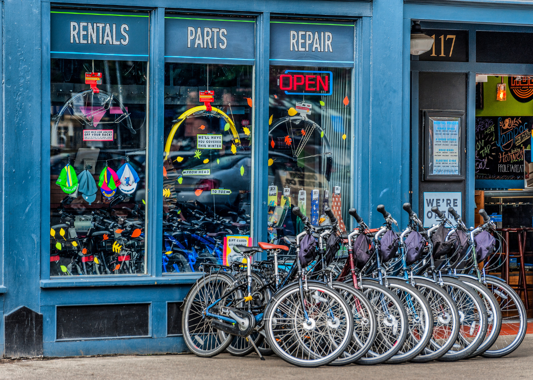 A bike shop in Portland.