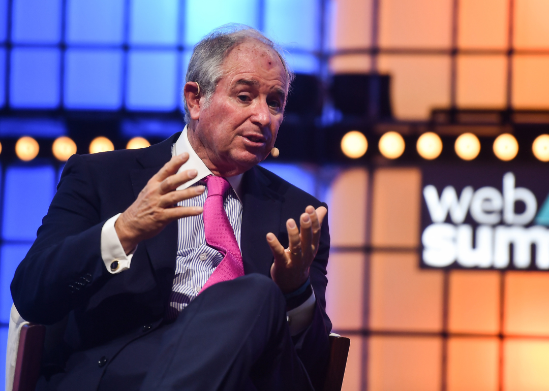 Stephen Schwarzman on center stage during the opening day of Web Summit 2019.
