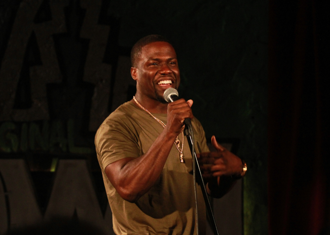 Kevin Hart performing at Uptown Comedy Club on March 11, 2016, in Atlanta, Georgia.