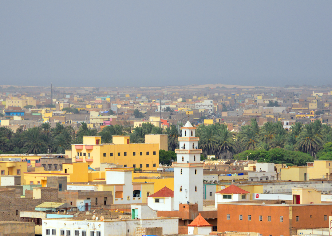 The skyline of Nouakchott, Mauritania