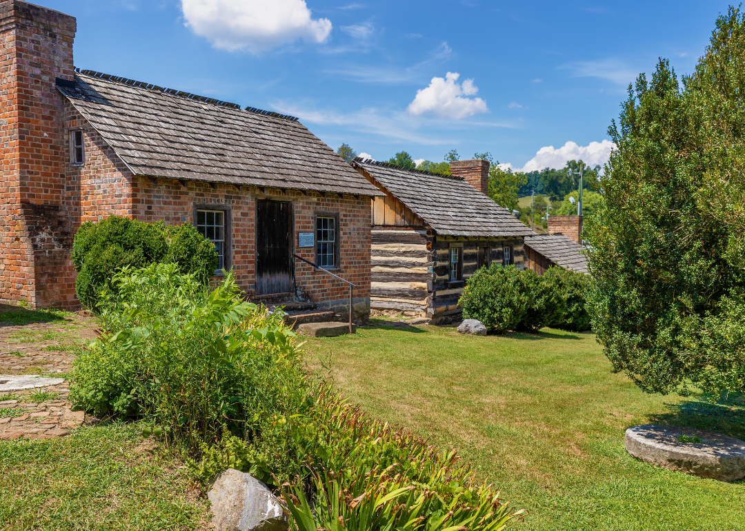 A view of historic old buildings