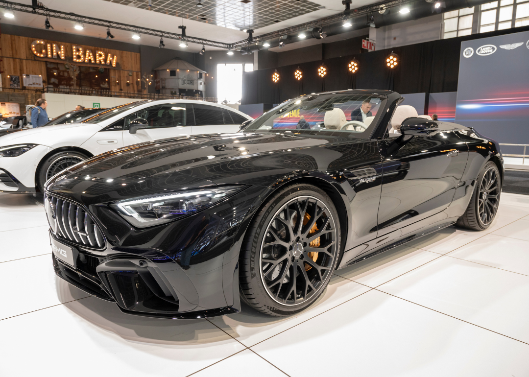Mercedes-AMG SL 63 4MATIC+ Roadster V8 Biturbo at Brussels Expo on January 13, 2023, in Brussels, Belgium. 