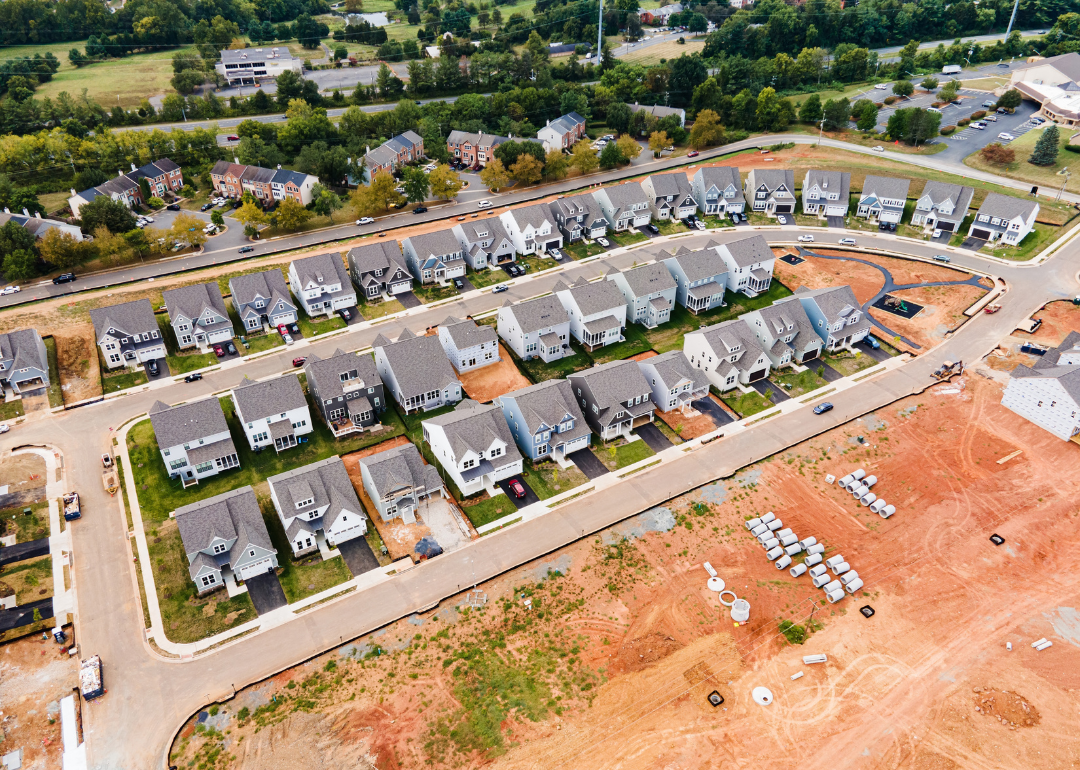 New construction homes being built in Leesburg.