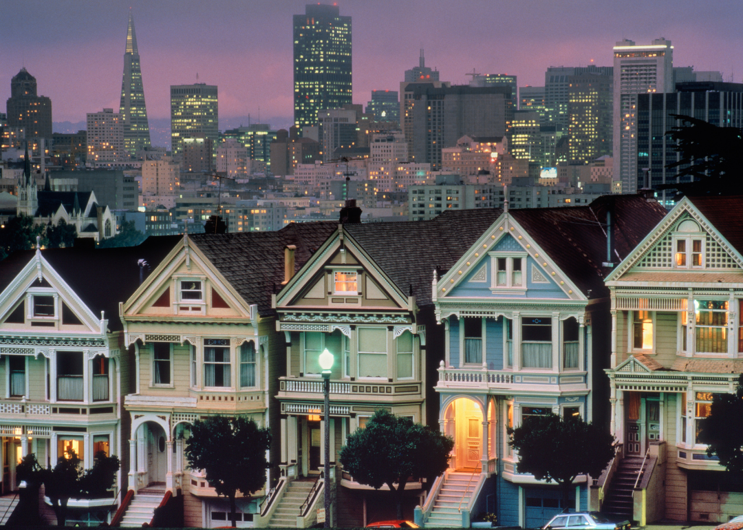 Homes in Alamo Square, San Francisco, in 1987.