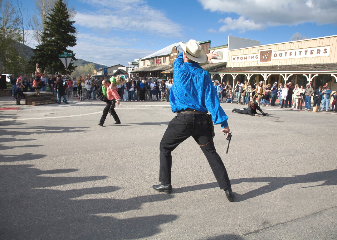 The Veterans Day Street Show in Jackson Hole, Wyoming.