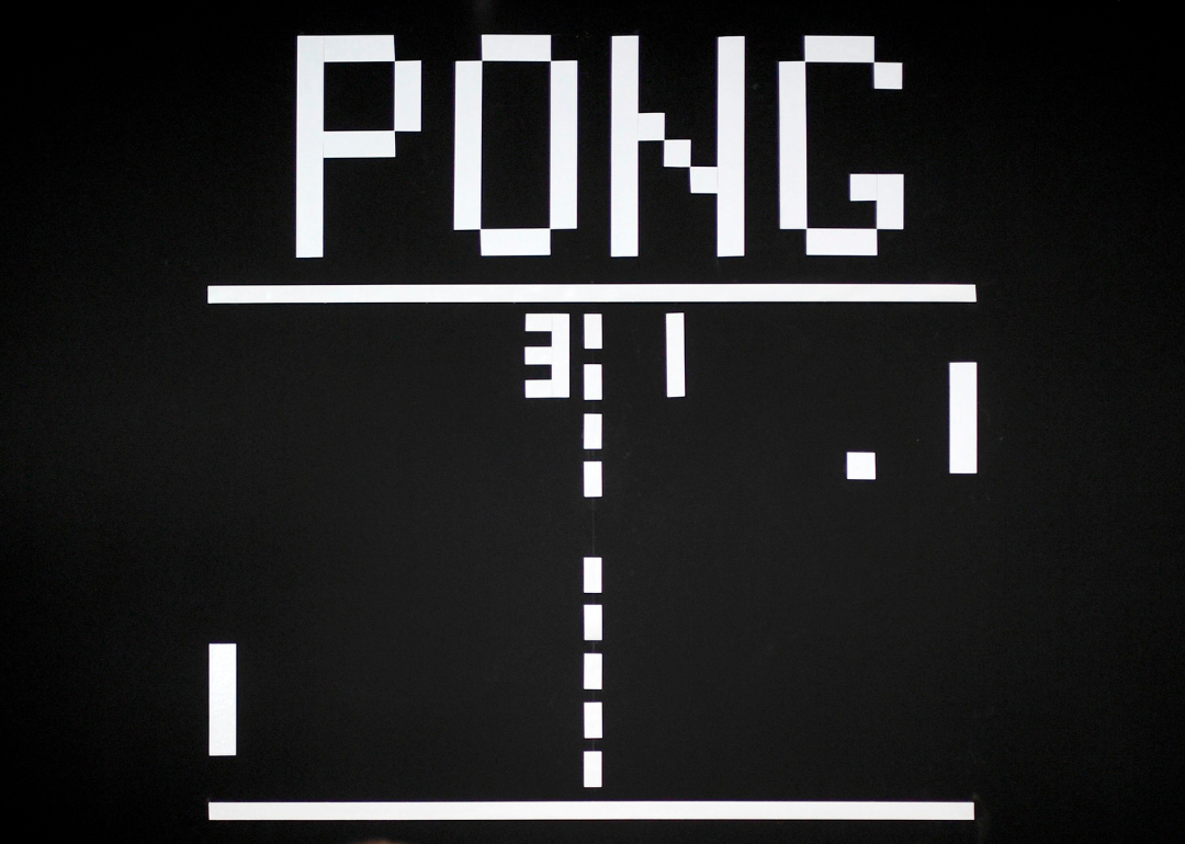 A still from the video game Pong.