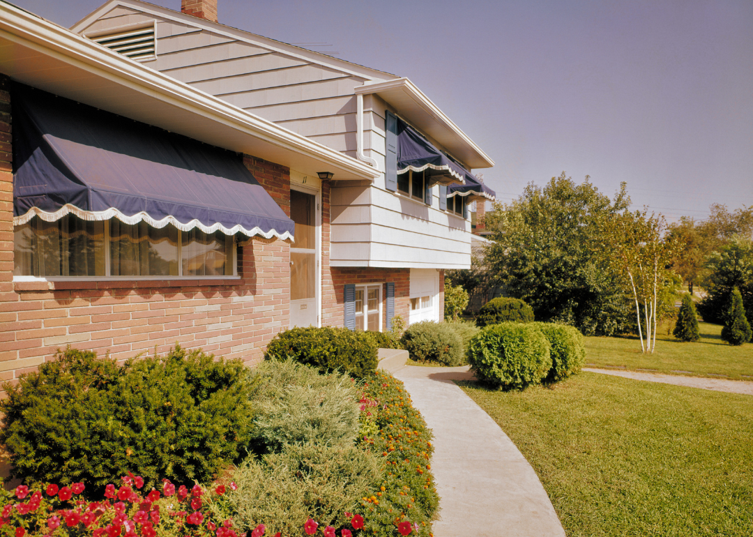 A split level suburban home in 1988.