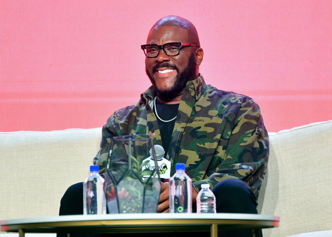 Tyler Perry speaking onstage during 2022 InvestFest at the Georgia World Congress Center in Atlanta on August 07, 2022.