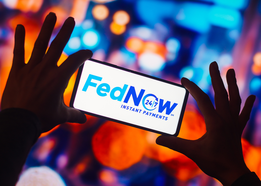 The FedNow Service logo as displayed on a smartphone screen.