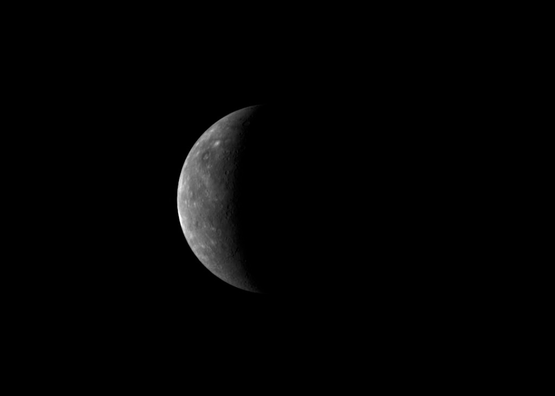 The planet Mercury as seen from Messenger.