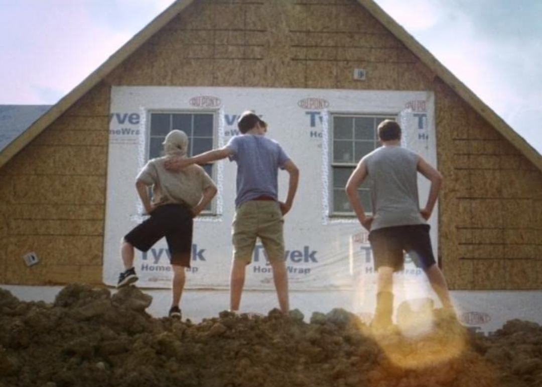 Moises Arias, Gabriel Basso, and Nick Robinson in 'The Kings of Summer'.