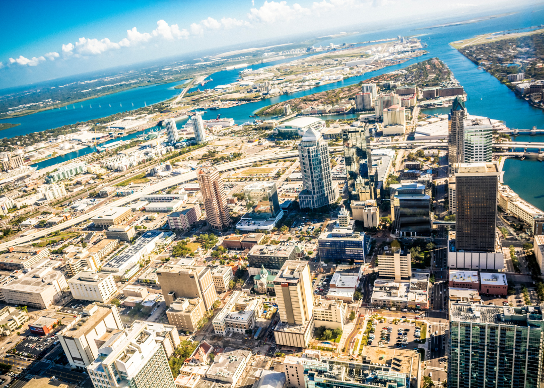 An aerial view of Tampa.