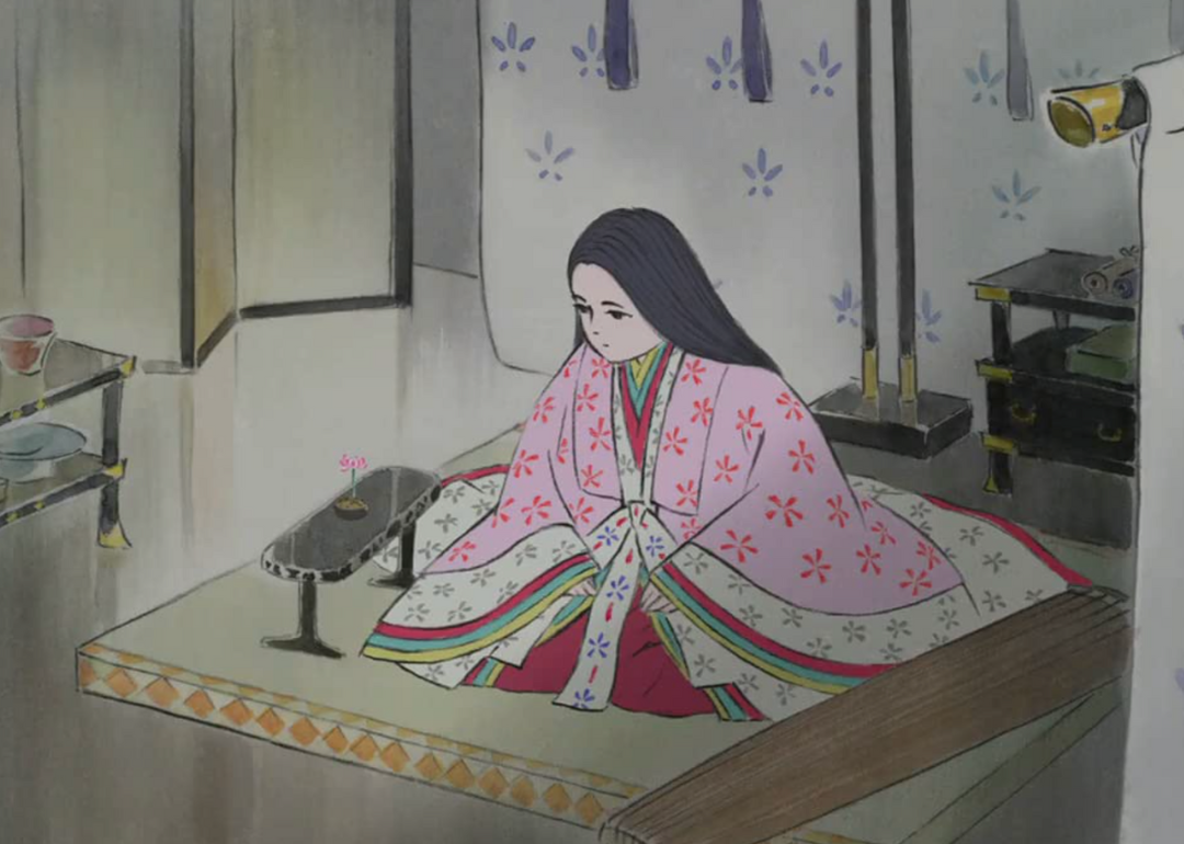 A still from The Tale of The Princess Kaguya.