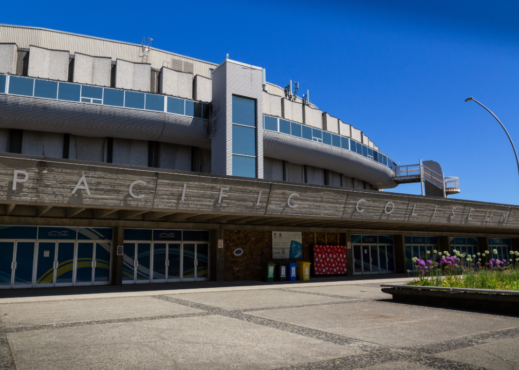 The exterior of Pacific Coliseum