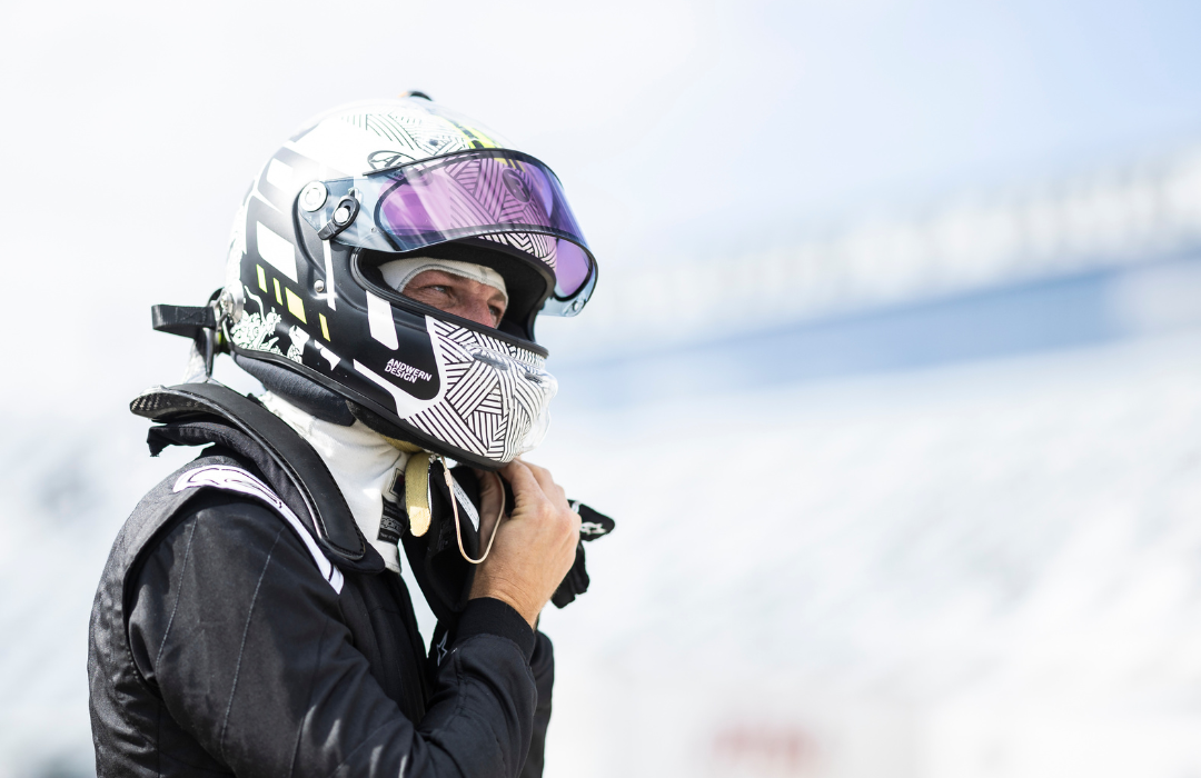 Jenson Button preparing to drive during the NASCAR Project 56 Test at Daytona International Speedway on January 31, 2023, in Daytona Beach, Florida.