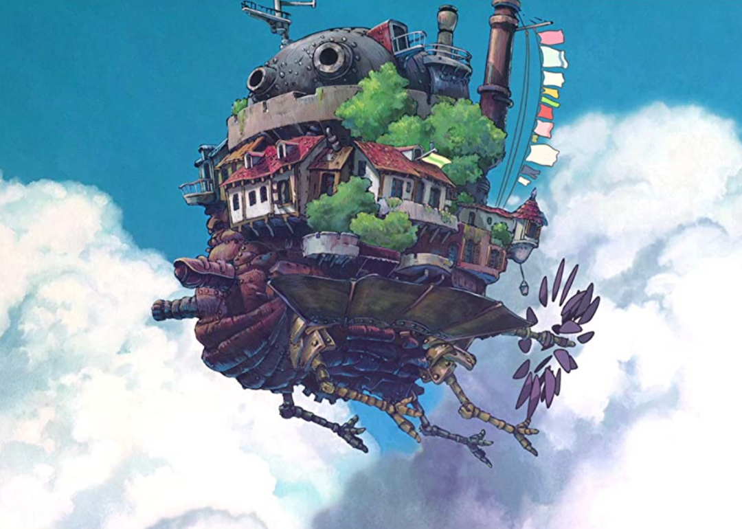 The castle in the sky in Howl's Moving Castle.