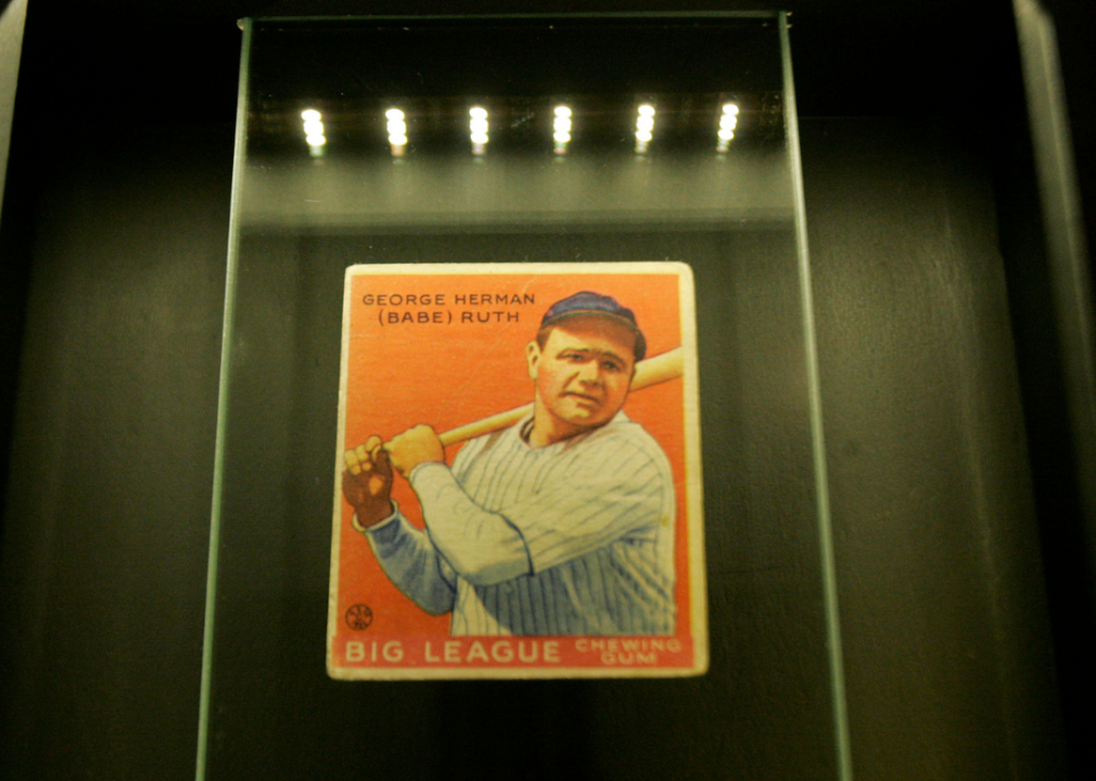 A Babe Ruth baseball card