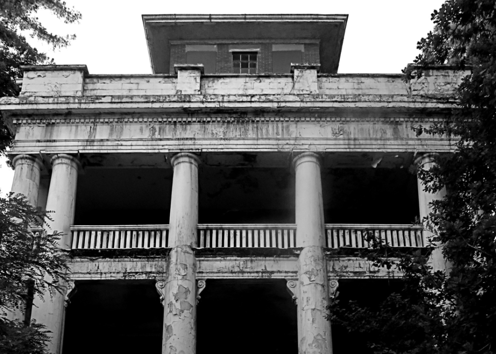 The exterior of Riverview Asylum