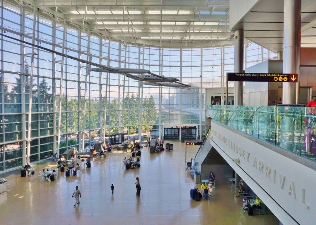 The interior of the Seattle-Tacoma International Airport