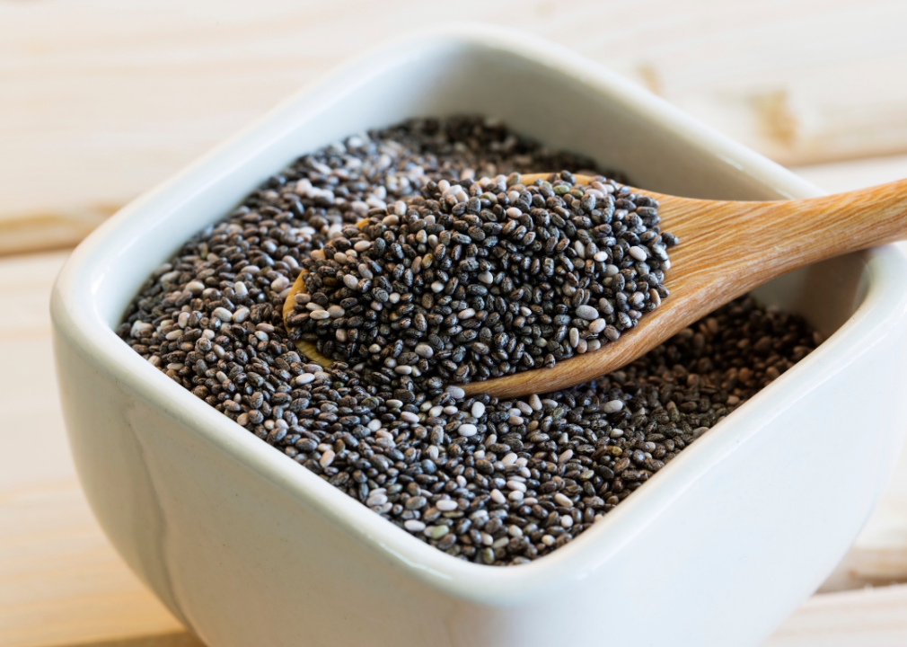 Chia seeds in a bowl