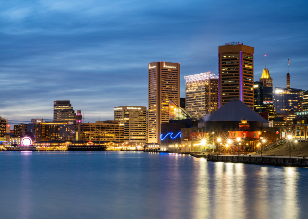 Baltimore at dusk.