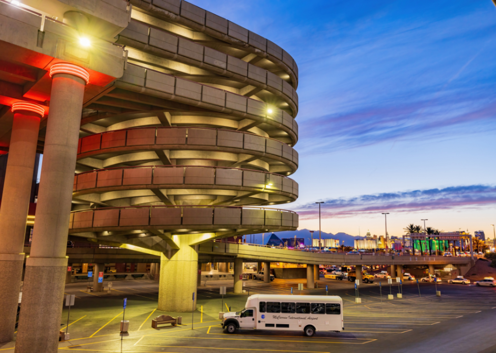 The exterior of Harry Reid International Airport in Las Vegas