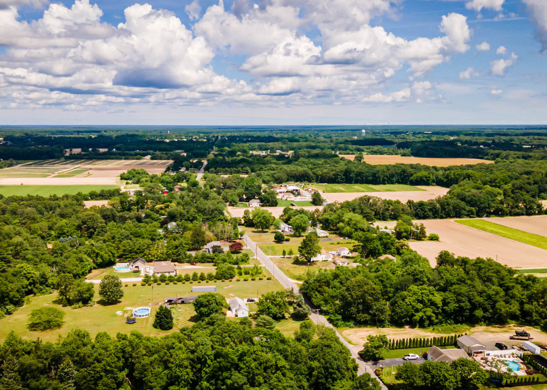 An aerial view of Vineland, New Jersey.