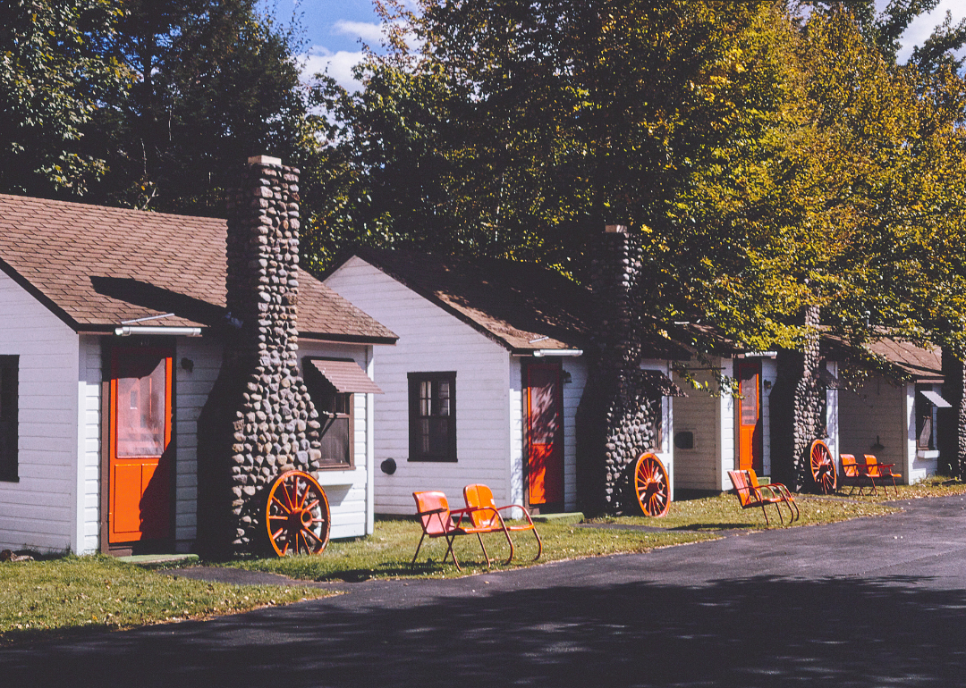 A row of picturesque homes in New Hampshire in 1995.