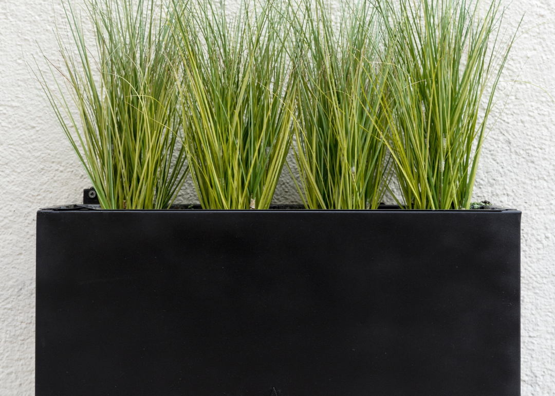 A planter with storage space underneath