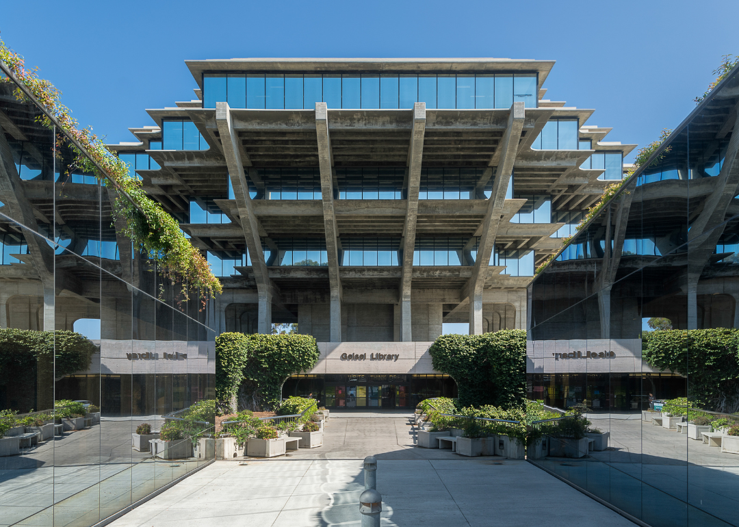 Geisel Library on Gilman Drive on the campus of the University of California - San Diego.