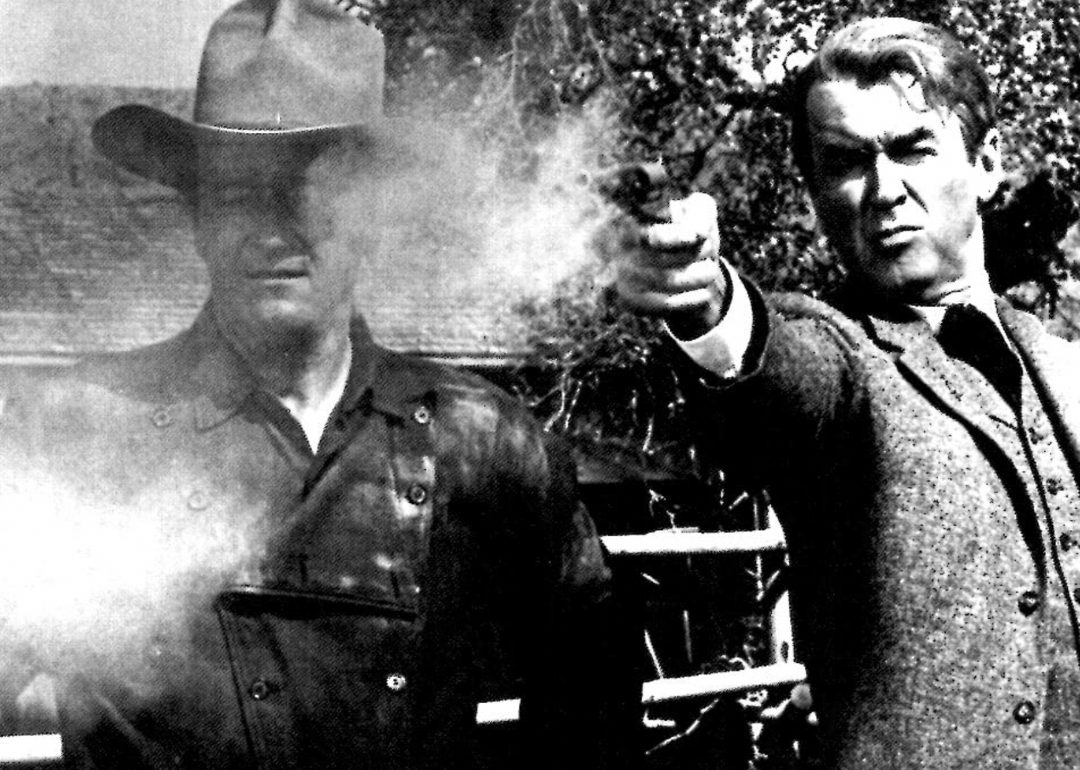 James Stewart and John Wayne in 