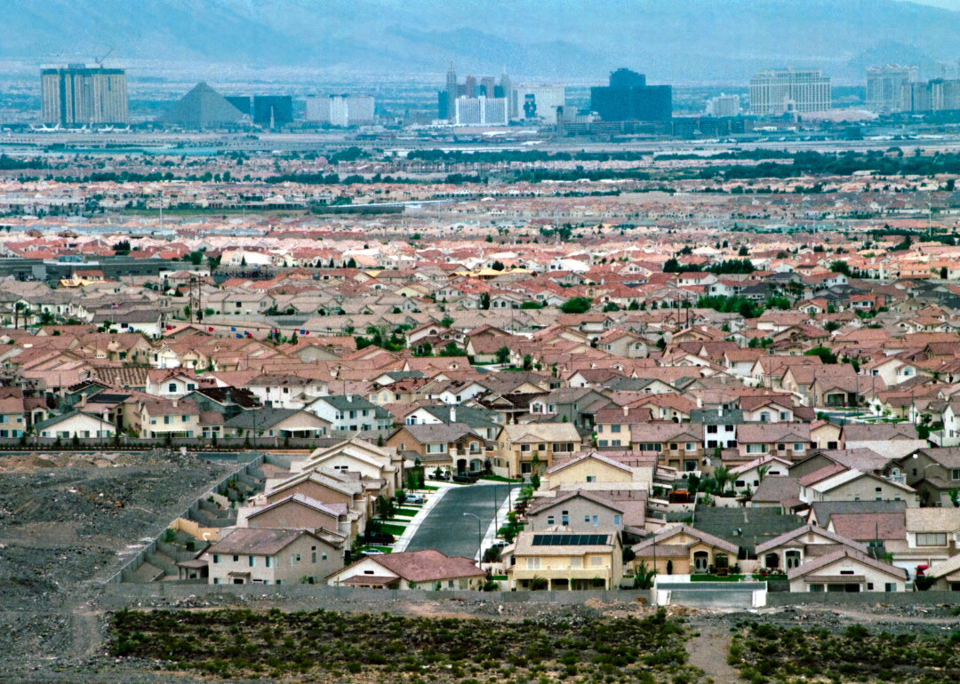 An aerial view of Las Vegas homes in 1998.
