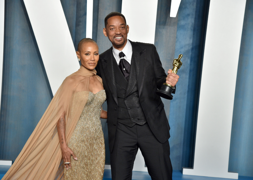 Will Smith and Jada Pinkett Smith attending the 2022 Vanity Fair Oscar Party