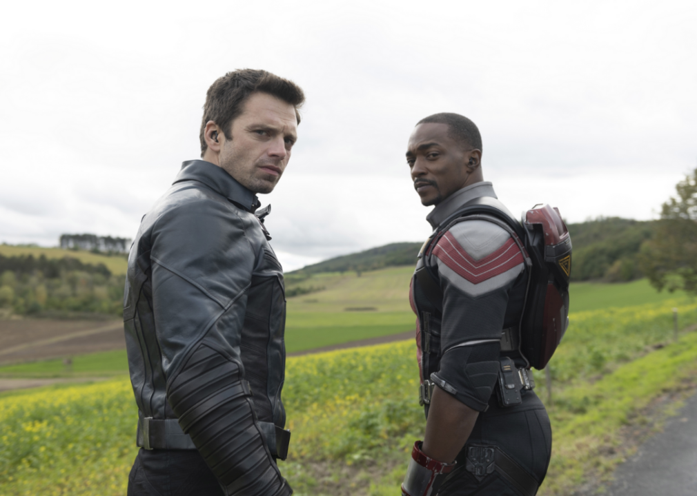 Anthony Mackie and Sebastian Stan in The Falcon and the Winter Soldier