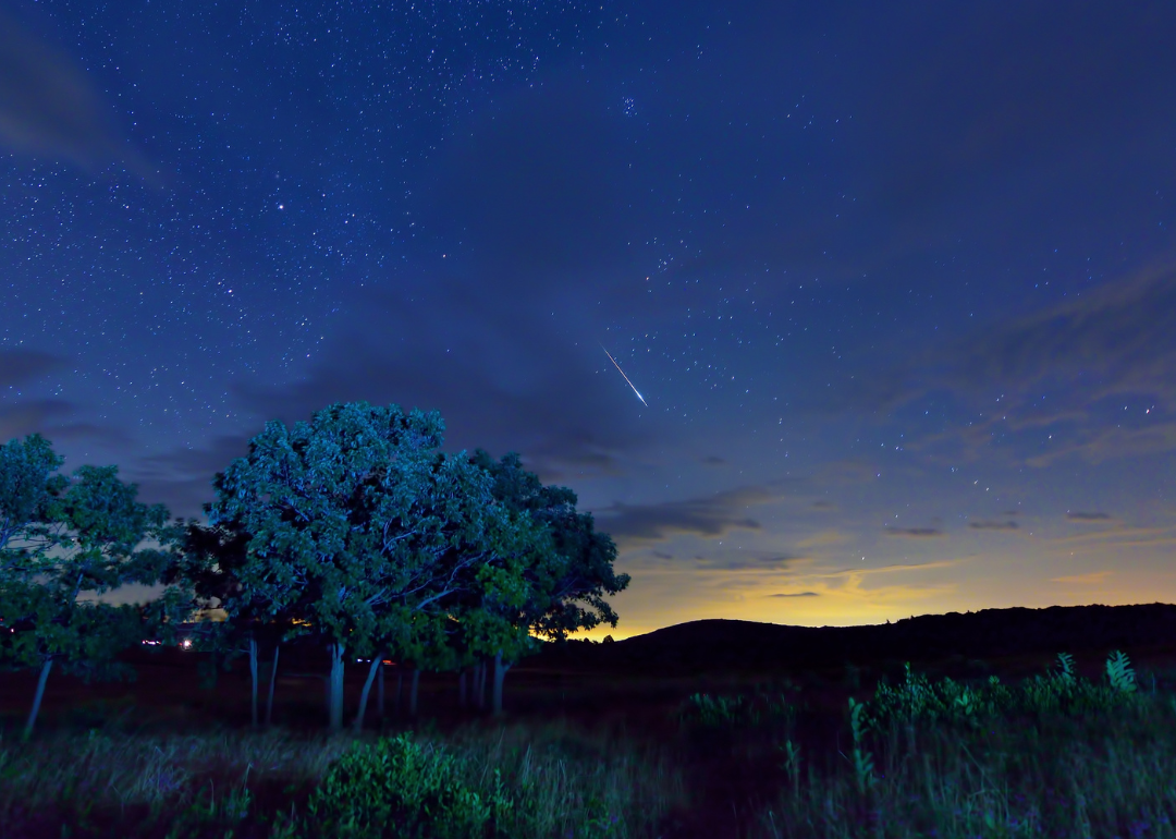 A meteor shower.