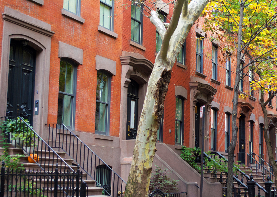 Townhouses in New York City.