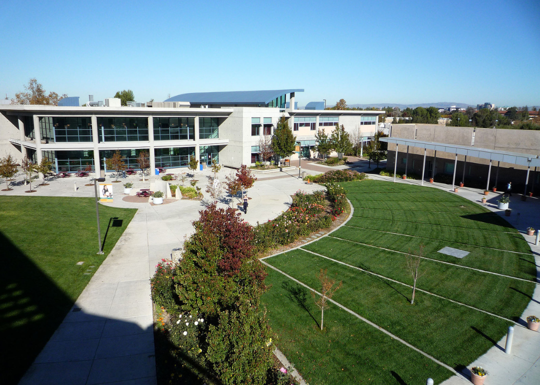 Buildings on the campus of Mission College.