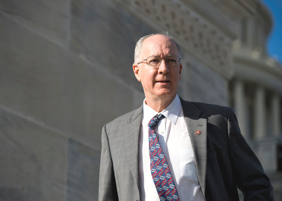 Rep. Bill Foster, D-Ill., walking down the House steps at the Capitol following passage of tax reform on Thursday, Nov. 16, 2017.