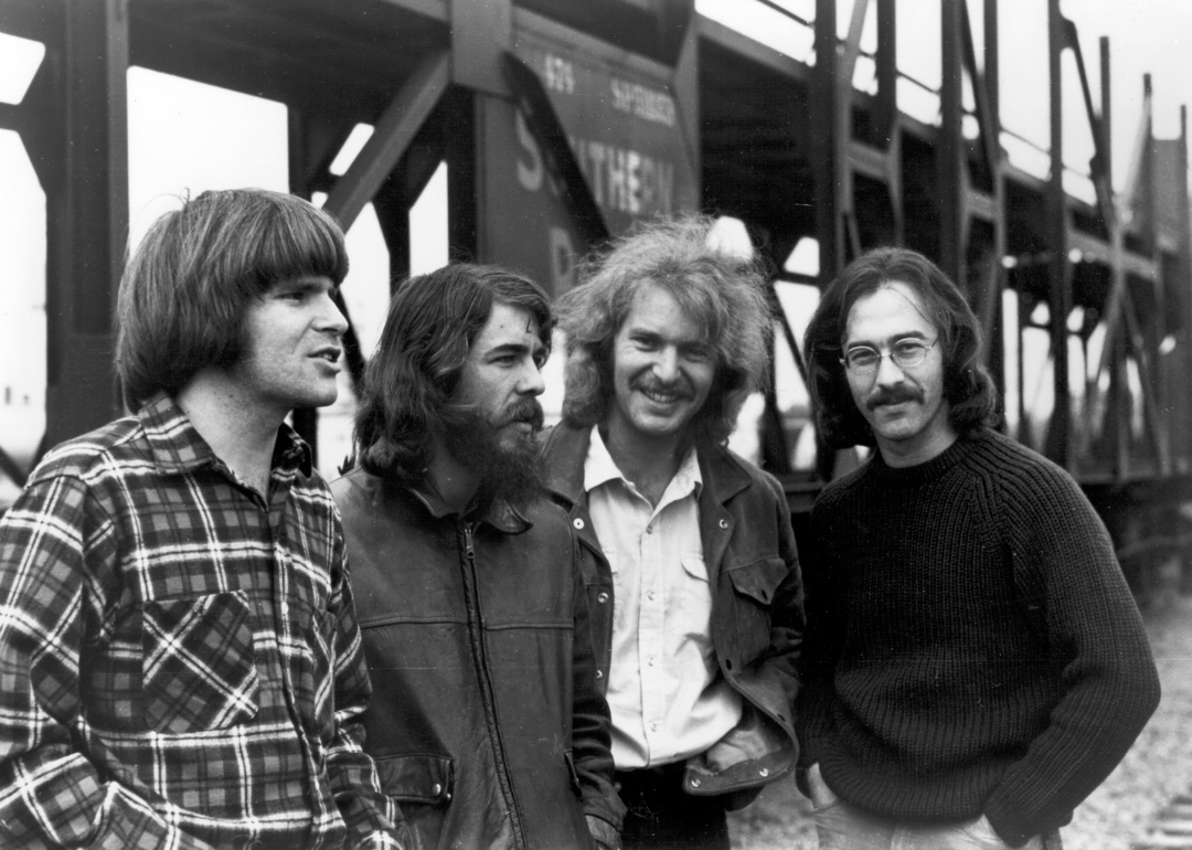 Creedence Clearwater Revival posing for a photo circa 1970.