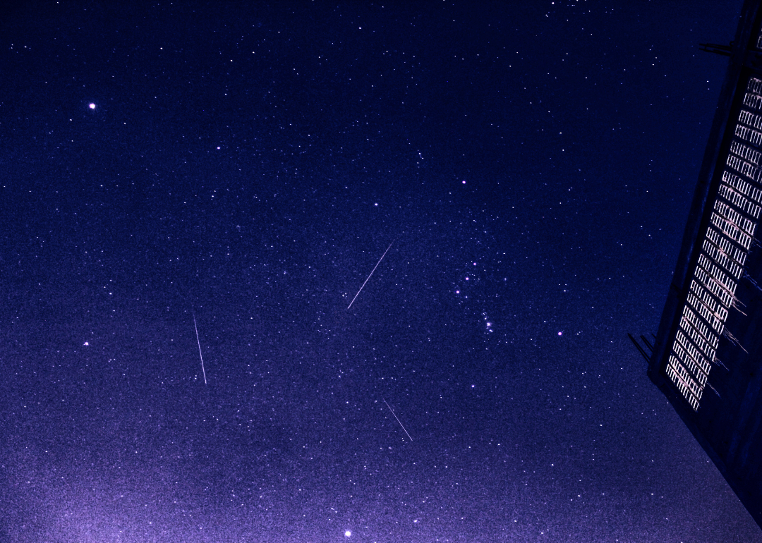 A meteor shower.