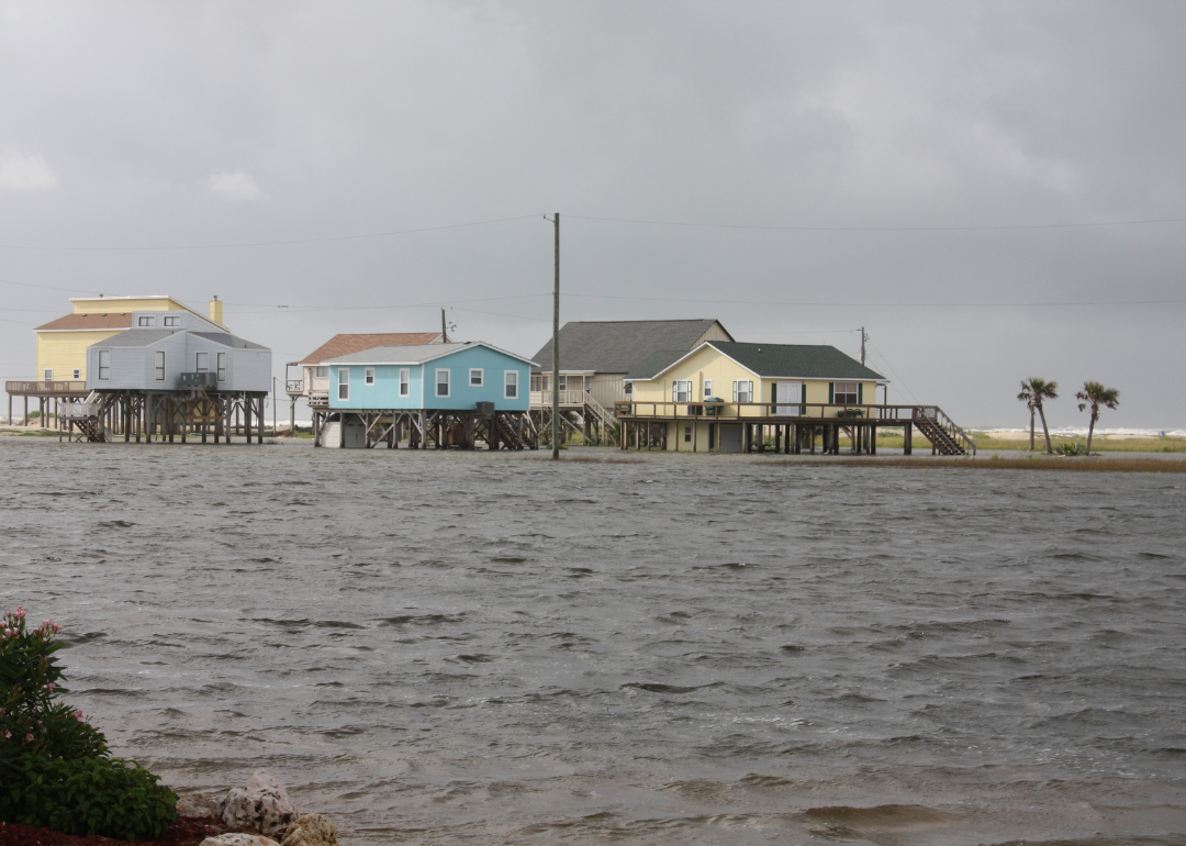 Coastal flooding in Texas after Hurricane Alex.